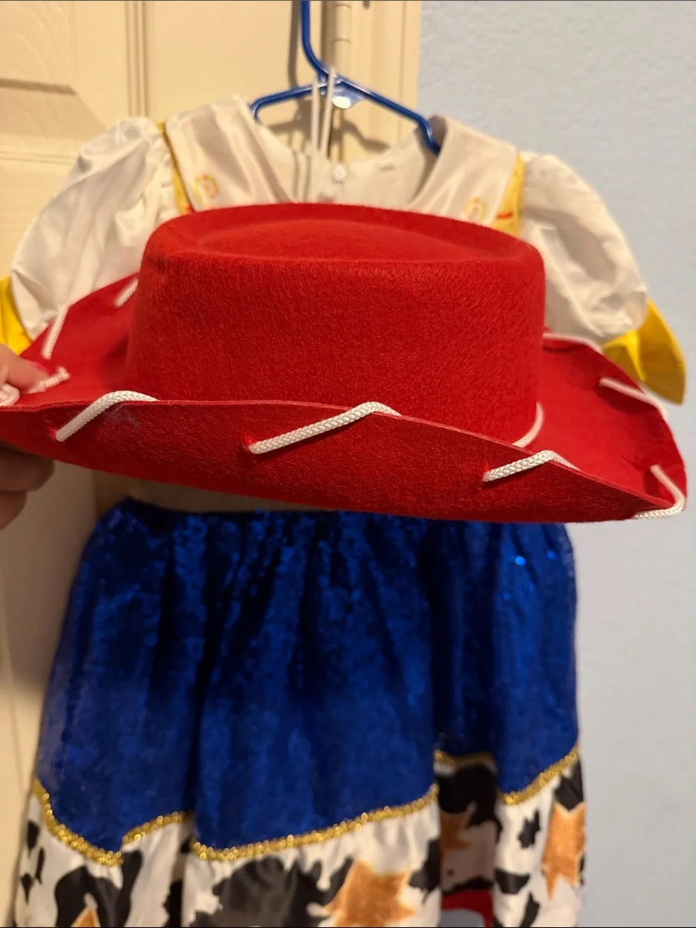Kids Yellow & Blue Cowgirl Costume Dress